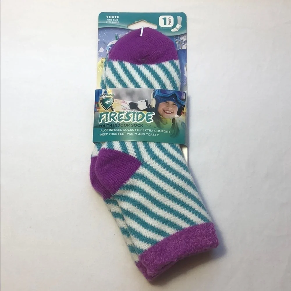LAST ONE New Sof Sole Youth Fireside Indoor Lodge Socks Kids Shoe Sizes 10 - 4.5